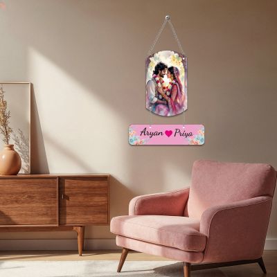 Personalized Couple Name Pre Wedding Theme  Wall Hanging